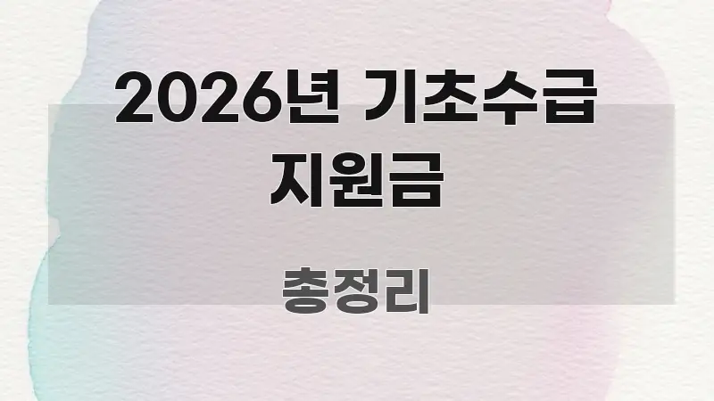 2026년 기초수급 지원금 꼭 알아야 할 정보를 담은 블로그 섹션 구분 이미지 - 활용 예시 이미지