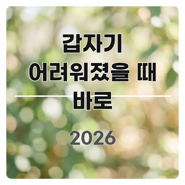 갑자기 어려워졌을 때 바로 꼼꼼하게 정리된 정보 카드 디자인 이미지 - 활용 예시 이미지