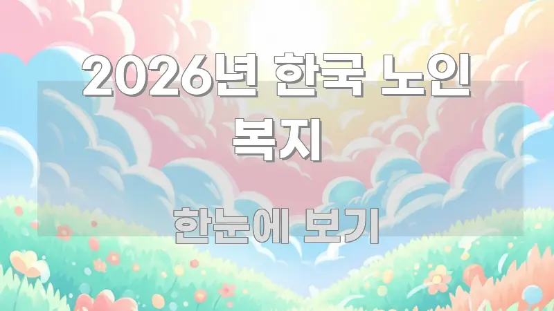 2026년 한국 노인 복지 꼭 필요한 정보만 담은 정보 카드 디자인 이미지