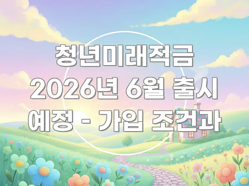 청년미래적금 2026년 6월 출시 예정 – 가입 조건과 쉽게 따라할 수 있는 카드뉴스 스타일 이미지 - 가독성을 높이는 이미지