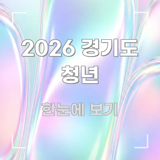 2026 경기도 청년 정보 이미지 2026 경기도 청년 효율적으로 구성된 텍스트 포스터 이미지 - 가독성을 높이는 이미지