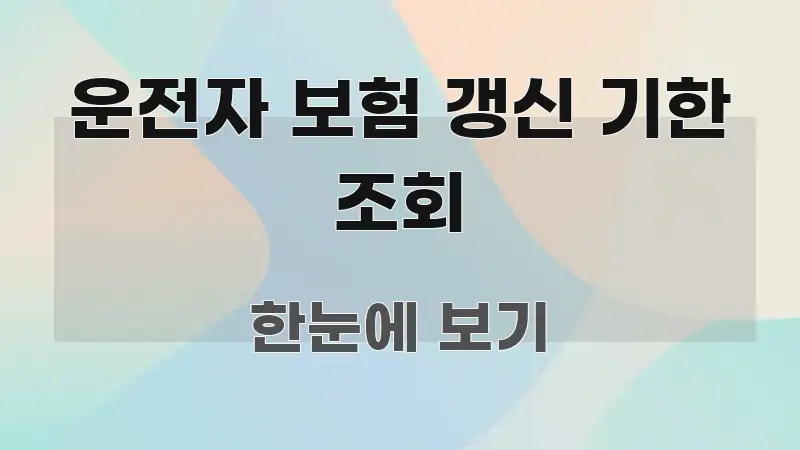 운전자 보험 갱신 기한 조회 전문적으로 분석한 텍스트 중심 디자인 표지 - 글 흐름을 돕는 시각 자료