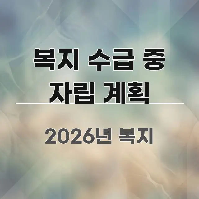 복지 수급 중 자립 계획 간결하고 명료한 핵심 정리 썸네일 이미지 - 본문 내용과 연관된 이미지
