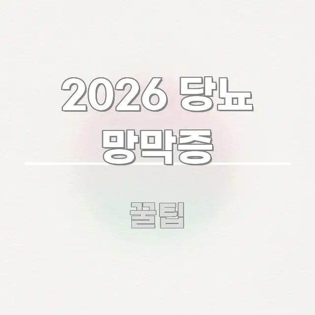 2026 당뇨 망막증 핵심 정보 중심의 가독성 높은 정보 이미지 - 가독성을 높이는 이미지