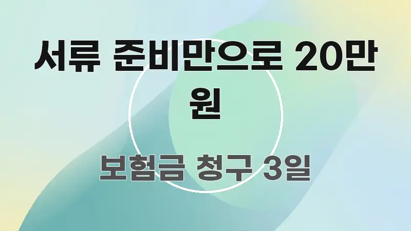 서류 준비만으로 20만 원 시선을 사로잡는 블로그용 카드뉴스 썸네일 - 활용 예시 이미지
