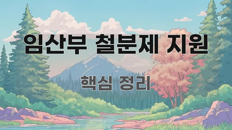 임산부 철분제 지원 가독성 높게 정리한 스마트 정보 카드 - 독자 이해를 위한 이미지