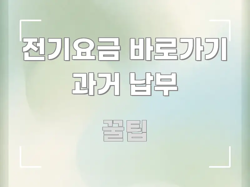 전기요금 바로가기 과거 납부 가독성 높게 정리한 정보 요약 인포그래픽 이미지 - 설명을 돕는 이미지