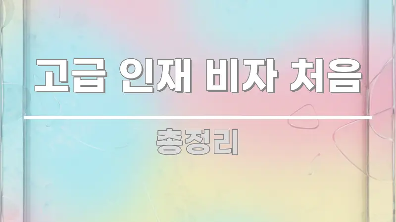 고급 인재 비자 처음 핵심 정보 중심의 모던 카드뉴스 디자인 - 본문 내용과 연관된 이미지