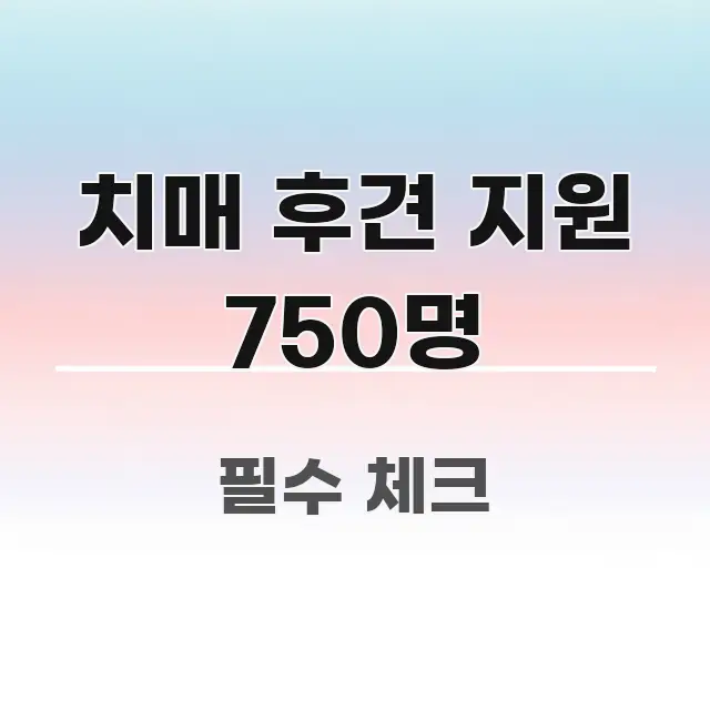 치매 후견 지원 750명 핵심 개념을 담은 스마트 정보 카드