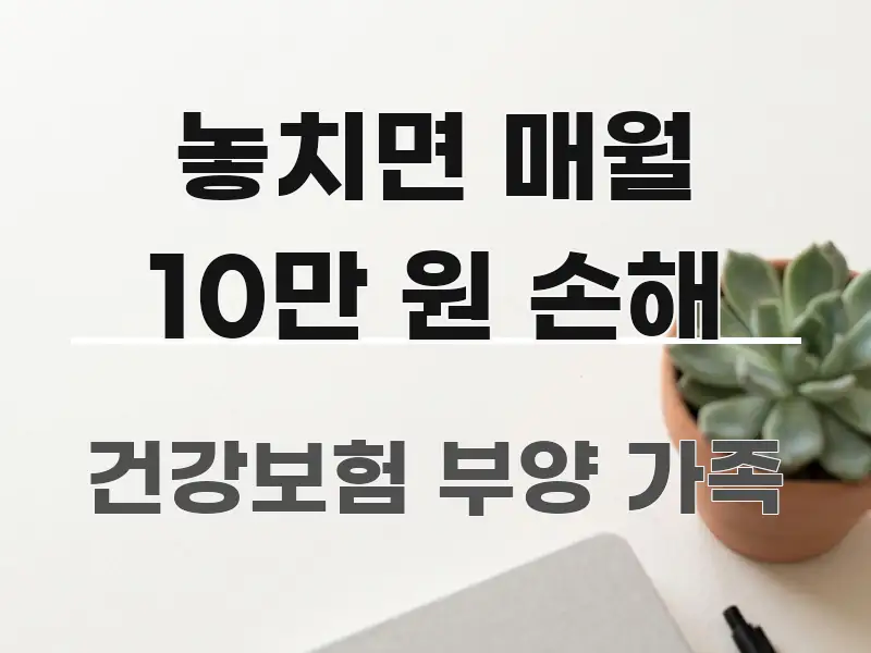 놓치면 매월 10만 원 손해 핵심 요점 중심의 정보 정리 카드 이미지 - 가독성을 높이는 이미지