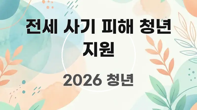 전세 사기 피해 청년 지원 핵심 요약 전세 사기 피해 청년 지원 한눈에 들어오는 카드뉴스 스타일 이미지