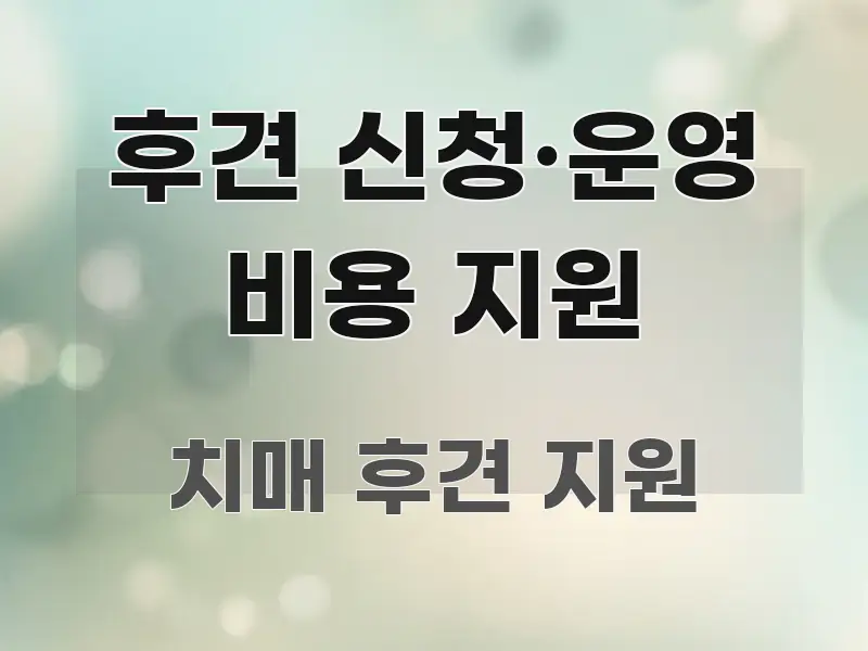 후견 신청·운영 비용 지원 신뢰할 수 있는 정보를 담은 핵심 정리 썸네일 이미지 - 설명을 돕는 이미지