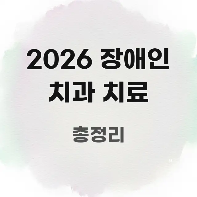 2026 장애인 치과 치료 한 번에 이해되는 블로그 헤더 이미지 - 참고용 이미지