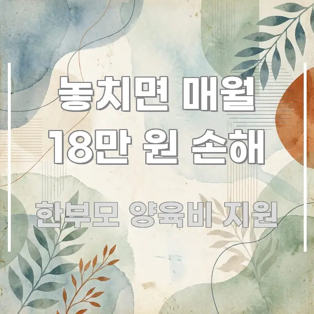 놓치면 매월 18만 원 손해 검증된 정보로 구성된 심플 타이포그래피 표지 - 글 흐름을 돕는 시각 자료