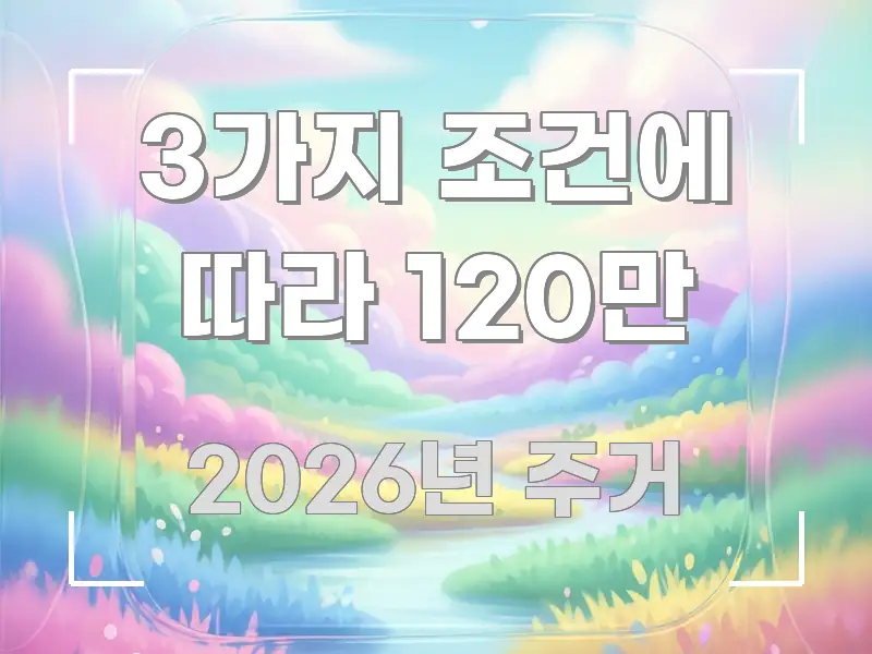 3가지 조건에 따라 120만 핵심 키워드 중심의 정보 전달형 표지 이미지 - 본문 내용과 연관된 이미지
