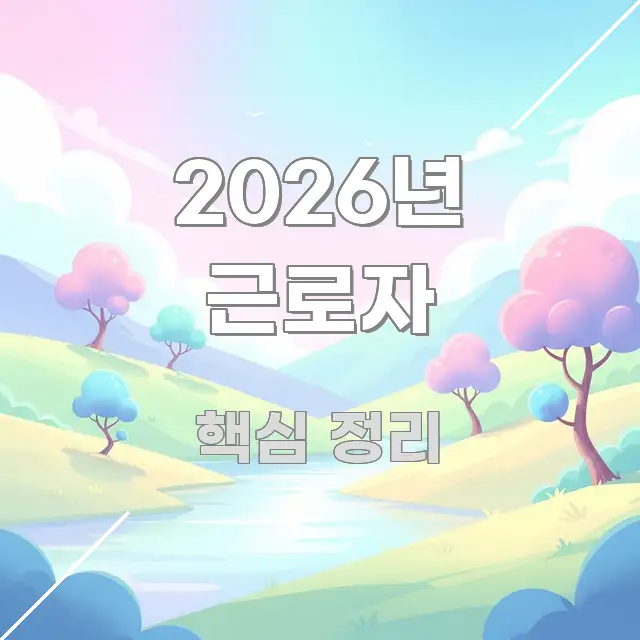 2026년 근로자 명확하게 정리된 핵심 정리 썸네일 이미지 - 활용 예시 이미지
