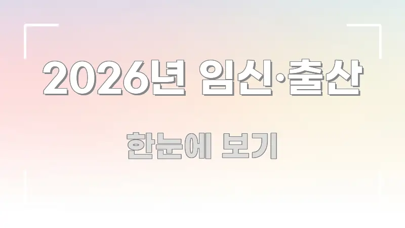 2026년 임신·출산 쉽게 읽히는 텍스트 포스터 이미지 - 글 흐름을 돕는 시각 자료