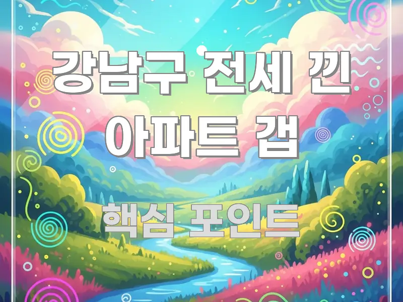 강남구 전세 낀 아파트 갭 신뢰할 수 있는 정보를 담은 텍스트 중심 디자인 표지