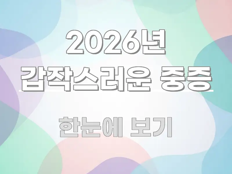 2026년 갑작스러운 중증 정보 이미지 2026년 갑작스러운 중증 전문적으로 분석한 글 소개 썸네일 이미지 - 설명을 돕는 이미지