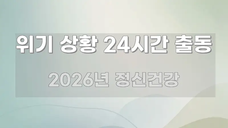 위기 상황 24시간 출동 주요 포인트를 요약한 카드뉴스 스타일 이미지