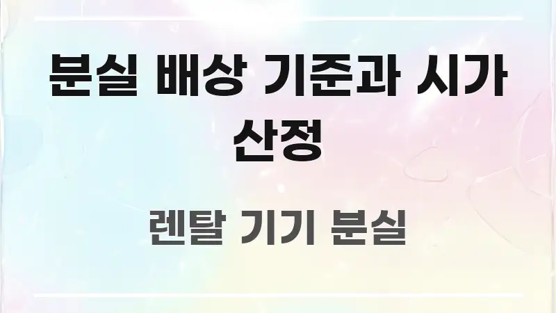분실 배상 기준과 시가 산정 쉽게 따라할 수 있는 텍스트형 카드뉴스 표지 이미지