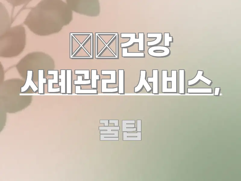 精神건강 사례관리 서비스, 핵심 내용을 정리한 정보 카드 디자인 이미지 - 참고용 이미지