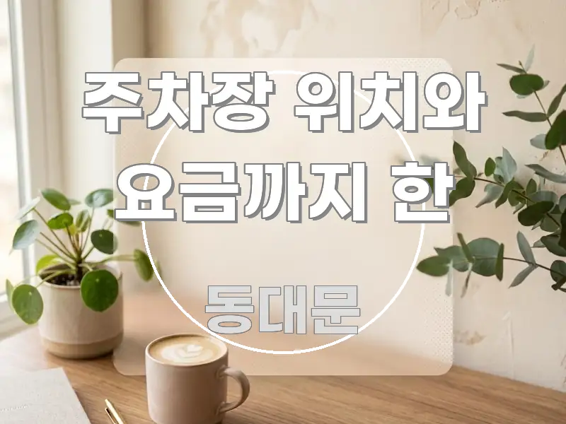 주차장 위치와 요금까지 한 가독성 높게 정리한 미니멀 블로그 썸네일