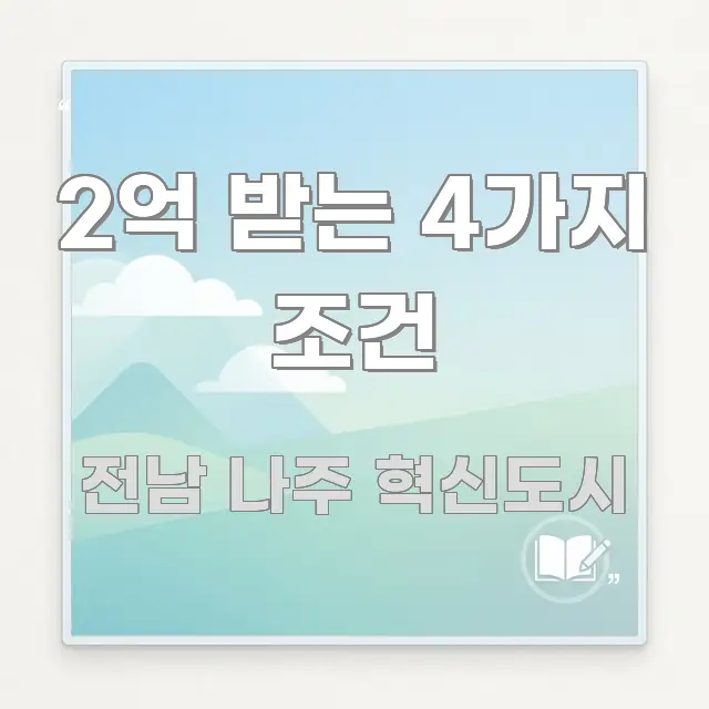 2억 받는 4가지 조건 구조적으로 정리된 정보 요약 인포그래픽 이미지