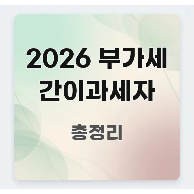 2026 부가세 간이과세자 핵심 정보를 압축한 블로그 헤더 이미지 - 내용 요약을 위한 이미지
