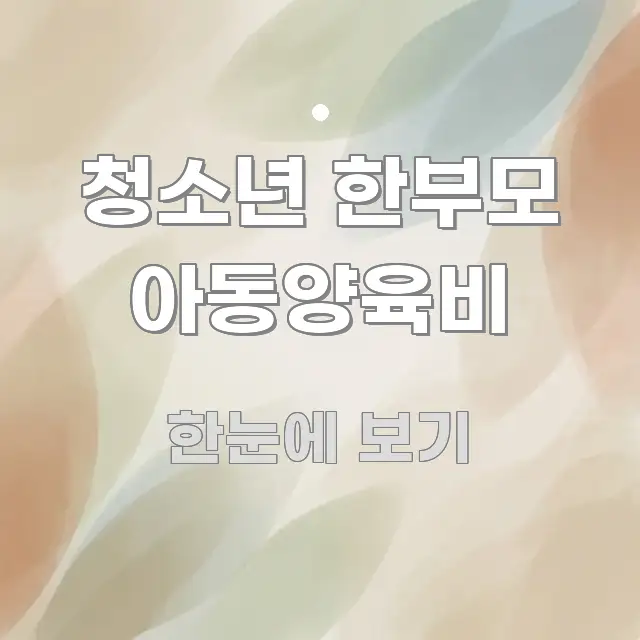 청소년 한부모 아동양육비 실생활에 도움되는 모던 카드뉴스 디자인 - 글 흐름을 돕는 시각 자료