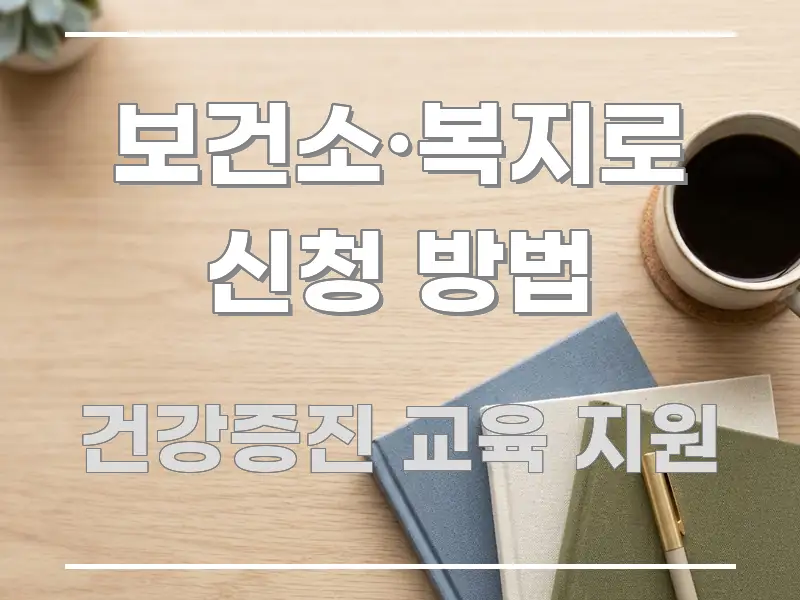 보건소·복지로 신청 방법 쉽게 따라할 수 있는 핵심 정보 비주얼