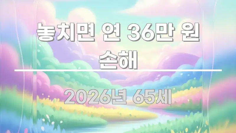 놓치면 연 36만 원 손해 명확하게 정리된 콘텐츠 요약 표지 이미지 - 글 흐름을 돕는 시각 자료