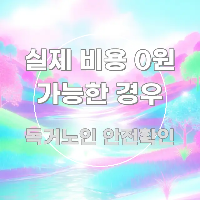 실제 비용 0원 가능한 경우 이해하기 쉬운 블로그용 카드뉴스 썸네일 - 내용 요약을 위한 이미지