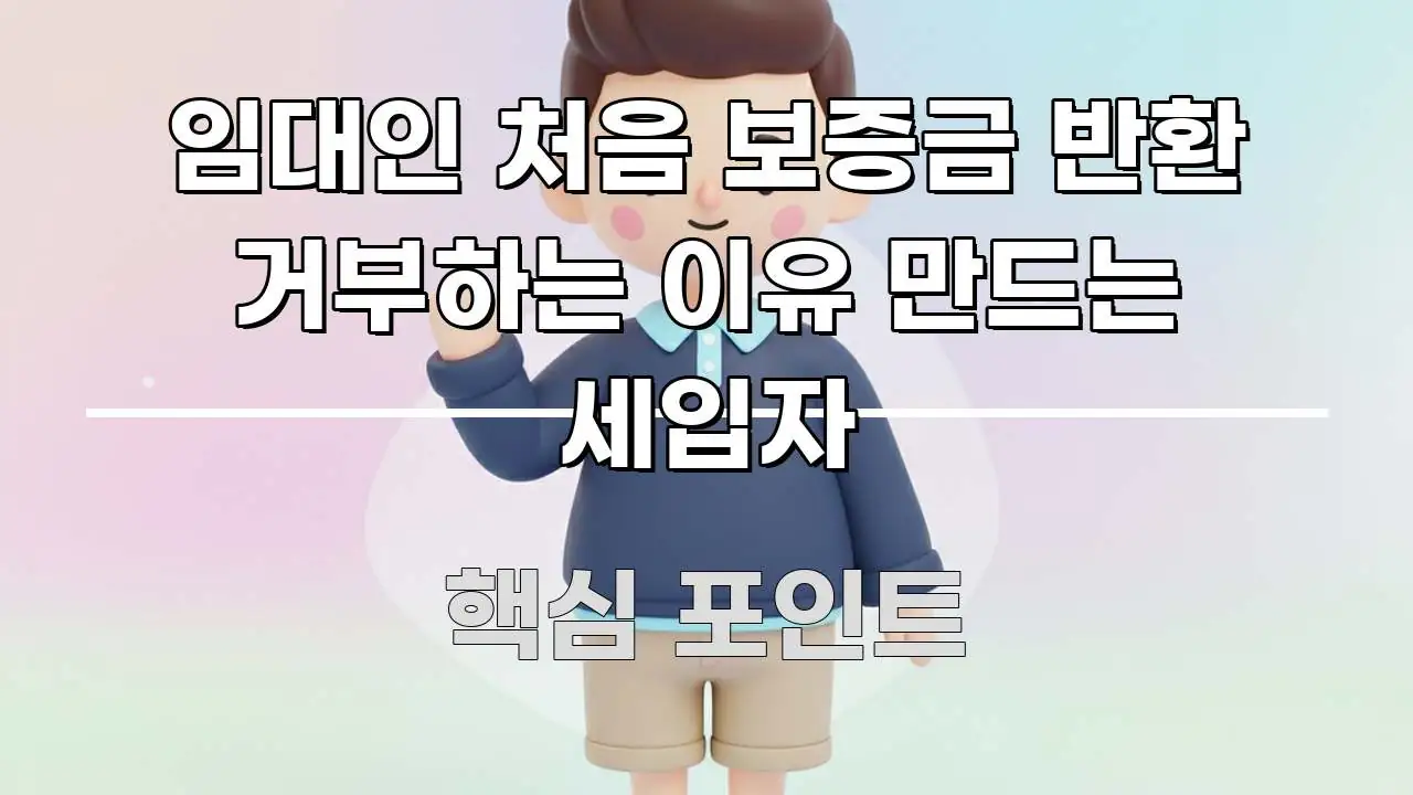 임대인 처음 보증금 반환 거부하는 이유 만드는 세입자 전문가가 선별한 타이포그래피 블로그 표지