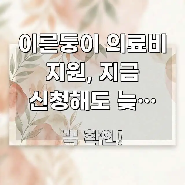 이른둥이 의료비 지원, 지금 신청해도 늦지 않나요? — 실용적으로 정리한 읽기 좋은 정보 카드 - 참고용 이미지