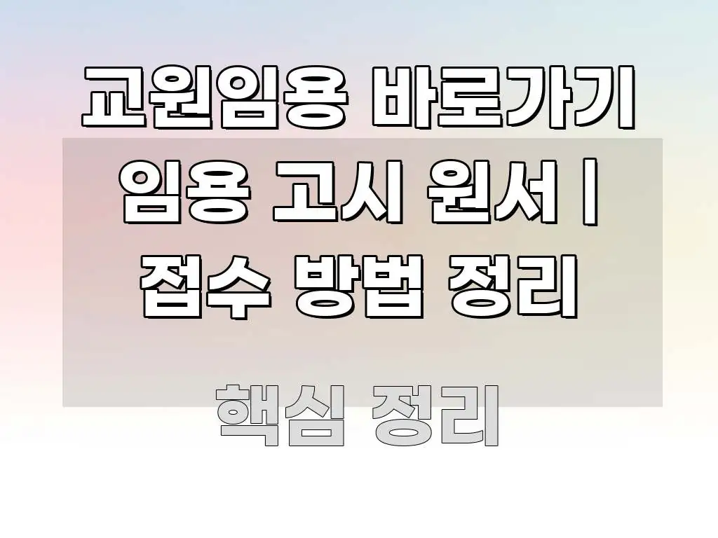 교원임용 바로가기 임용 고시 원서 | 접수 방법 정리 실용적으로 정리한 블로그 섹션 구분 이미지 - 참고용 이미지