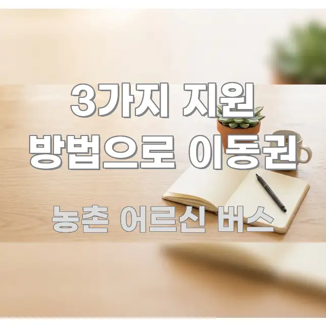 3가지 지원 방법으로 이동권 빠르게 이해할 수 있는 깔끔한 인포그래픽 표지 - 설명을 돕는 이미지