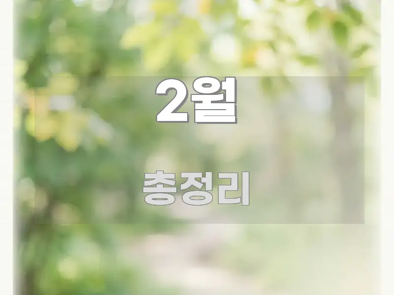 2월 핵심 정보를 압축한 모던 카드뉴스 디자인