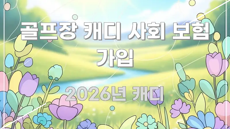 골프장 캐디 사회 보험 가입 실생활에 도움되는 정보 요약 인포그래픽 이미지 - 글 흐름을 돕는 시각 자료
