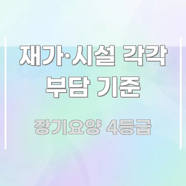 재가·시설 각각 부담 기준 핵심 요약 재가·시설 각각 부담 기준 이해하기 쉬운 블로그 섹션 구분 이미지