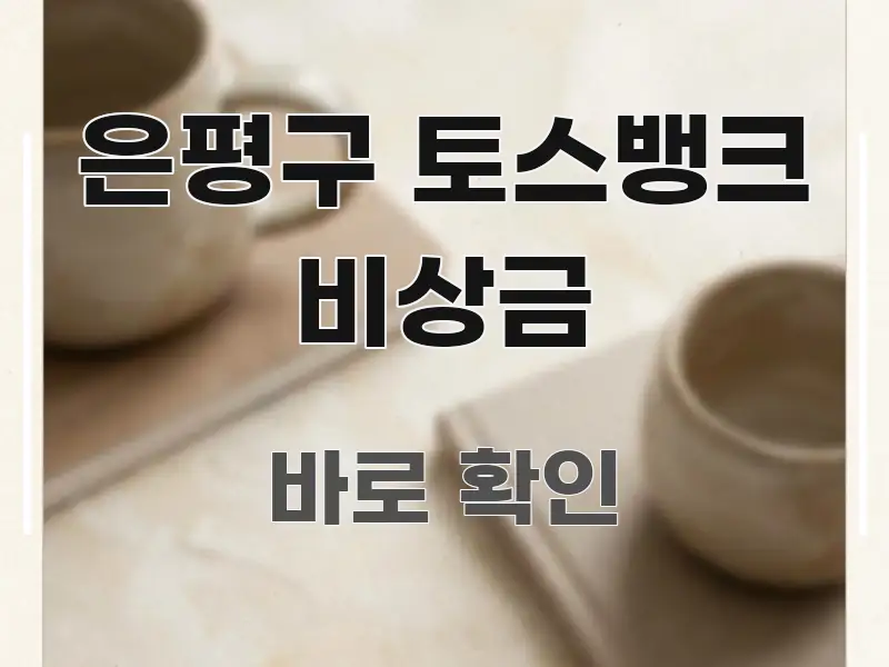 은평구 토스뱅크 비상금 핵심 내용을 정리한 블로그 헤더 이미지