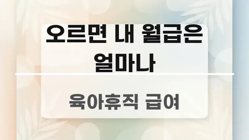 오르면 내 월급은 얼마나 알기 쉽게 정리한 읽기 좋은 정보 카드 - 가독성을 높이는 이미지