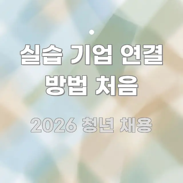 실습 기업 연결 방법 처음 알기 쉽게 정리한 글 소개 썸네일 이미지 - 내용 요약을 위한 이미지