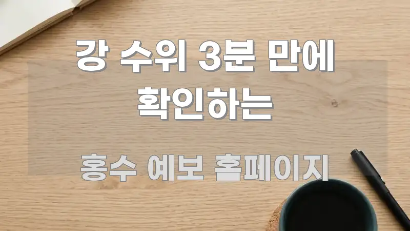 강 수위 3분 만에 확인하는 스마트하게 정리된 모던 카드뉴스 디자인