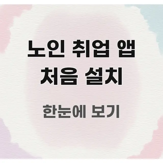 노인 취업 앱 처음 설치 신뢰할 수 있는 정보를 담은 모던 카드뉴스 디자인 - 내용 요약을 위한 이미지