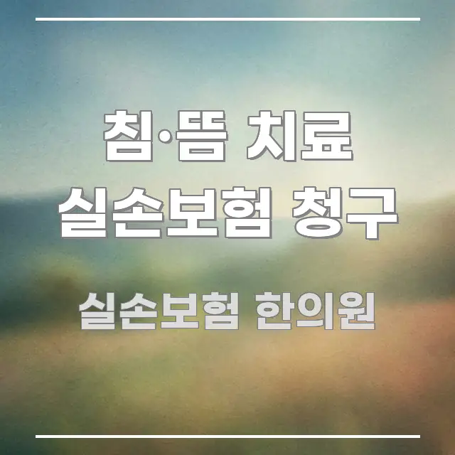 침·뜸 치료 실손보험 청구 핵심 정보를 압축한 콘텐츠 요약 표지 이미지 - 글 흐름을 돕는 시각 자료