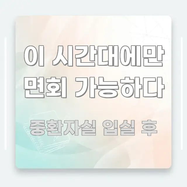 이 시간대에만 면회 가능하다 한 번에 이해되는 핵심 요약 디자인 카드 - 활용 예시 이미지