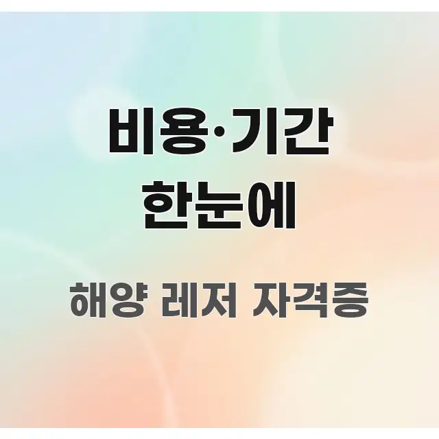 비용·기간 한눈에 꼭 필요한 정보만 담은 텍스트 포스터 이미지 - 참고용 이미지