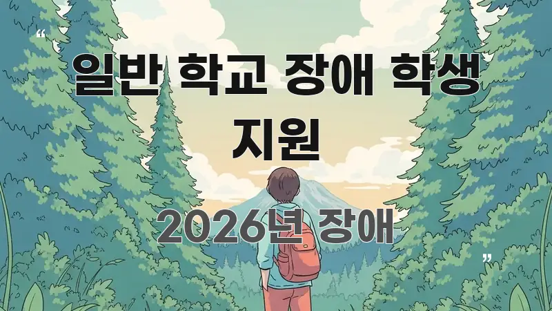 일반 학교 장애 학생 지원 구조적으로 정리된 카드뉴스 스타일 이미지 - 글 흐름을 돕는 시각 자료