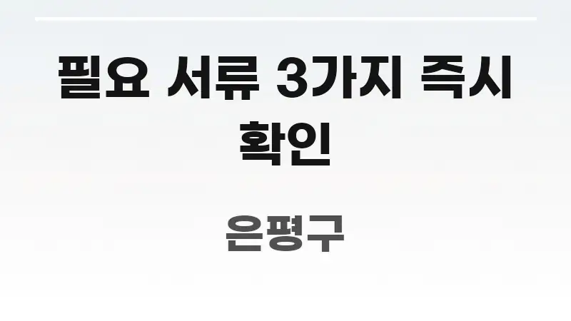 필요 서류 3가지 즉시 확인 신뢰할 수 있는 정보를 담은 정보 전달형 표지 이미지 - 가독성을 높이는 이미지